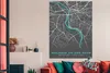 MuchoWow® Poster Blau - Deutschland - Karte - Stadtplan - Produktbild-Vorschau 3