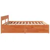 Möbel Massivholzbett ohne Matratze Wachsbraun 180x200 Produktbild-Vorschau 7