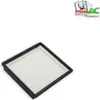 A vacuum cleaner filter is shown on a white background, with a logo in the top right corner. Produktbild-Vorschau