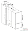 homeX CFB2491E Einbaukühlschrank mit Gefrierfach, Einbau Produktbild-Vorschau 4