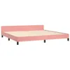 vidaXL Bettgestell mit Kopfteil Rosa 200x200 cm Samt Produktbild-Vorschau 3