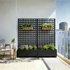 Trennwand ‘Toma’ mit Blumenkasten verzinkter Stahl 190 x 82 Produktbild-Vorschau 2