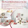 COSTWAY 3er Weihnachtsbaum Künstlich mit Schnee, Produktbild-Vorschau 5