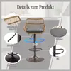 LVHOM Lot de 4 tabourets de bar en rotin avec socle Voir les images du produit 2