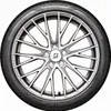 A close-up studio shot of a Bridgestone Turanza T005 tire and wheel. Produktbild-Vorschau