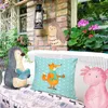 Mr. & Mrs. Panda Deko Kissen Fuchs Keks - Türkis Pastell - Produktbild-Vorschau 2