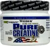 A white plastic tub of creatine powder with branding and nutritional information. Produktbild-Vorschau
