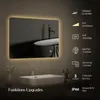 A modern bathroom with a sink and a mirror with integrated LED lighting. Anteprima dell’immagine prodotto