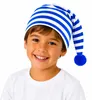 Kinder Schlafmütze mit Bommel - Baumwolle | Blau Weiß Produktbild-Vorschau 4