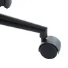 A close-up view of a black office chair caster wheel attached to a black metal leg. Produktbild-Vorschau