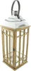 Lanterne Wood grande lampe sur pied lampe à vent décoration Voir les images du produit 1