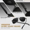 CGID Occhiali da sole da uomo Aviators Polarizzati Anteprima dell’immagine prodotto 3
