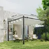 Outsunny Pergola ca. 3x3m Garten Pavillon, Terrassendachung Produktbild-Vorschau 3