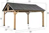 Sunjoy Zedernholz Altán / Pavillon 4x5 REBRA - 404cm x Náhled obrázku produktu 4