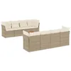 Design 9-tlg. Garten-Sofagarnitur mit Kissen Beige Poly Produktbild-Vorschau 2