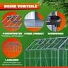 GARDEBRUK® Gewächshaus Aluminium 7,2m² 380x190cm inkl. 4 Produktbild-Vorschau 2
