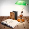 Relaxdays Bankerlampe Holzfuß, Retro Schreibtischlampe, Produktbild-Vorschau 2