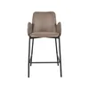 LABEL51 Barhocker Joni – Taupe – Micro-Wildleder – Sitzhöhe Produktbild-Vorschau 2