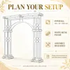 Arco de boda metálico Vrygle: Arco de boda extra alto, arco Vista previa de la imagen del producto 3