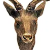 XXL Hirschgeweih Hirschkopf Geweih 10-Ender Bronze Optik 48x32x61cm Skulptur Produktbild-Vorschau