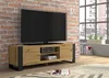 A modern living room with a TV stand against a brick wall. Podgląd zdjęcia produktu