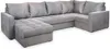 Masseno Ecksofa LORIVO R-S mit Schlaffunktion U-Form, Sofa Produktbild-Vorschau 2