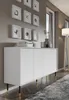 Cassettiera SHERWOOD 4D 180 cm BIANCA OPACO fronti fresati Anteprima dell’immagine prodotto 4