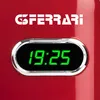 A close-up view of a red appliance with a digital display. Produktbild-Vorschau