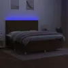A bedroom scene with a bed illuminated by blue LED lights. Produktbild-Vorschau