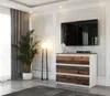 A modern living room featuring a TV stand with a television mounted above it. Produktbild-Vorschau