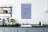 MuchoWow® Poster Strichzeichnung - Frau - Lila 40x60 cm - Produktbild-Vorschau 3