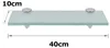 Ikodm Glasregal 40 × 10 cm aus 8 mm Sicherheitsglas, Produktbild-Vorschau 2