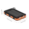 A solar power bank with dimensions shown. Voir les images du produit