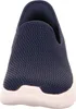 A close-up front view of a navy blue Skechers Go Walk Flex-Relish Slip-Ins sneaker. Produktbild-Vorschau