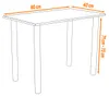 Stôl AKKE Locarno s čiernymi nohami DxŠxV: 80x40x74 cm Náhľad obrázku produktu 7