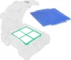 An illustration showing how to insert a filter into a pool cleaner. Produktbild-Vorschau
