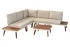 Merxx "Delphi" Lounge Set, Aluminium/Akazie, weiß Produktbild-Vorschau 1