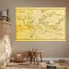 MuchoWow® Poster Weltkarte - Vintage - Gelb 180x120 cm - Produktbild-Vorschau 6