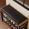 Schuhschrank mit Sitzbank, Flur, Rustikales Braun, 2 Produktbild-Vorschau 3