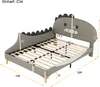 A diagram of a bed with dimensions indicated by arrows and numbers. Produktbild-Vorschau