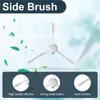 A product image showing a side brush for a robot vacuum cleaner, with close-up views of its features and descriptive text. Voir les images du produit