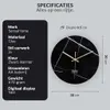 Skleněné nástěnné hodiny SensaHome 30 cm - minimalistický Náhled obrázku produktu 5