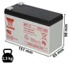 2x Yuasa Blei-Akku NP7-12 Pb 12V 7Ah VdS, Faston 4,8mm Produktbild-Vorschau 2