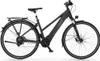 A black electric bicycle is shown against a white background. Produktbild-Vorschau