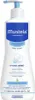 A white bottle of Mustela Hydra Bébé Body Lotion with a blue pump dispenser. Náhled obrázku produktu
