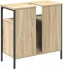 A product shot of a bathroom cabinet with a U-shaped opening at the top, designed to fit around a sink. Produktbild-Vorschau