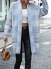 ASKSA Damen Cardigan Karierter Farbblockstrick Produktbild-Vorschau 3