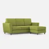 Moderner 3-Sitzer Stoffsofa 212cm mit Fußhocker Yasel 180P Produktbild-Vorschau 4
