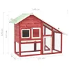 vidaXL Klatka dla królika czerwono-biała 140x63x120 cm lite Podgląd zdjęcia produktu 12