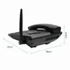 A side view of a black cordless phone with an antenna, showing dimensions. Náhled obrázku produktu
